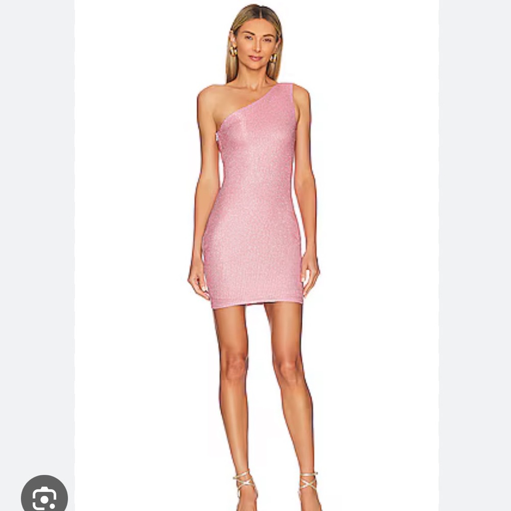 Superdown Pink One Shoulder Dress - Picture 4 of 5